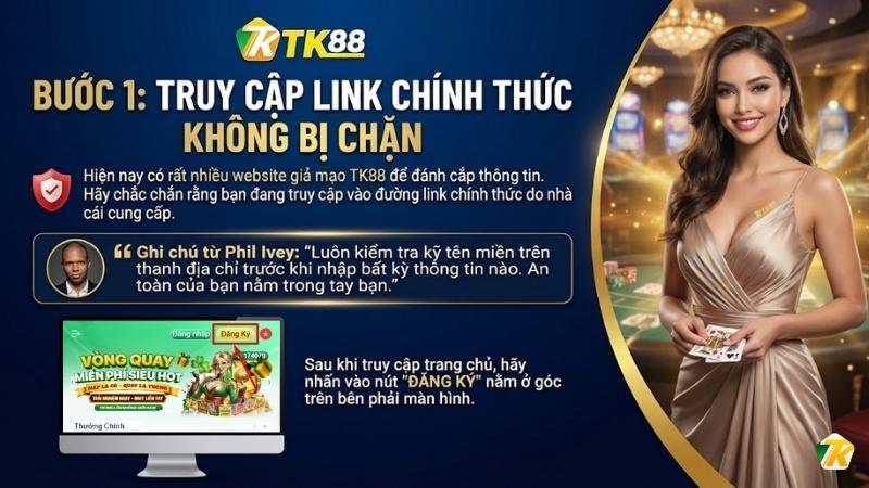 Bước 1: Truy cập link chính thức