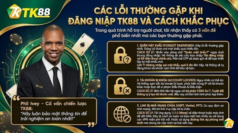 Các lỗi thường gặp khi đăng nhập