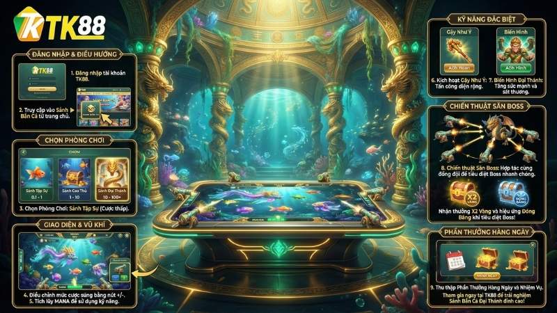 Cách chơi Đại Thánh Bắn Cá tại TK88