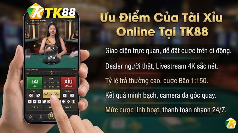 Chơi Tài Xỉu mọi lúc mọi nơi với ứng dụng TK88 Mobile