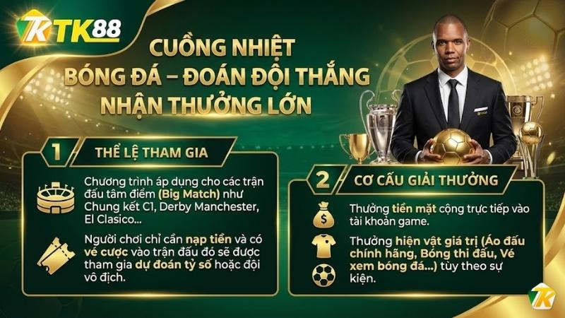 Cuồng nhiệt bóng đá - Đoán đội thắng nhận thưởng lớn