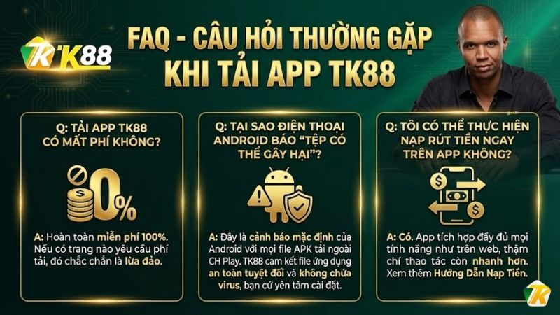 FAQ - Câu hỏi thường gặp khi tải App TK88