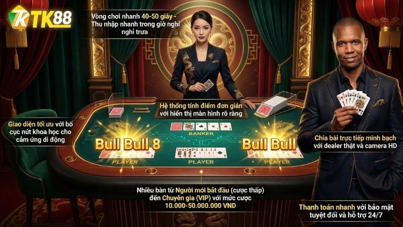 Giao diện bàn chơi trực quan giúp người chơi dễ dàng theo dõi điểm số