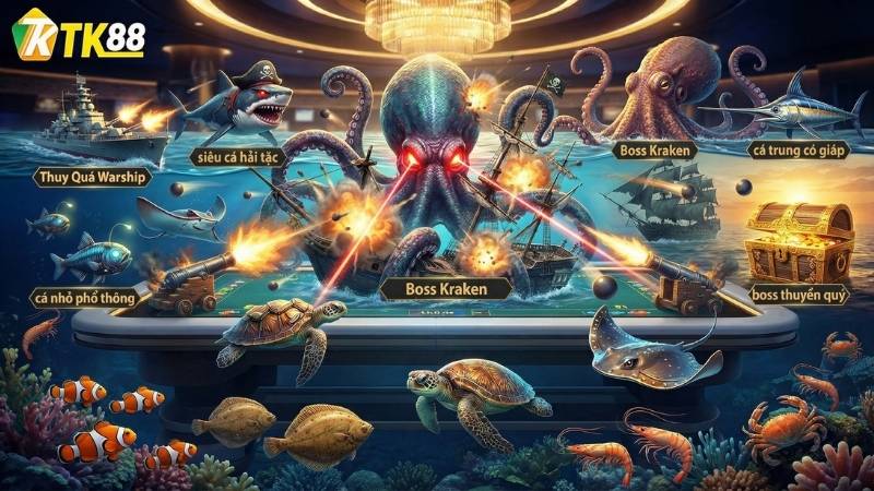 Săn Boss Kraken trong Thuyền Quý Bắn Cá