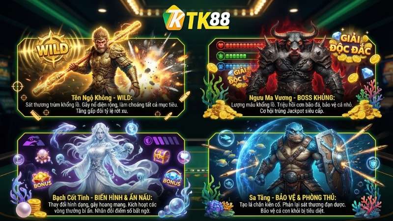 Hệ thống nhân vật quen thuộc