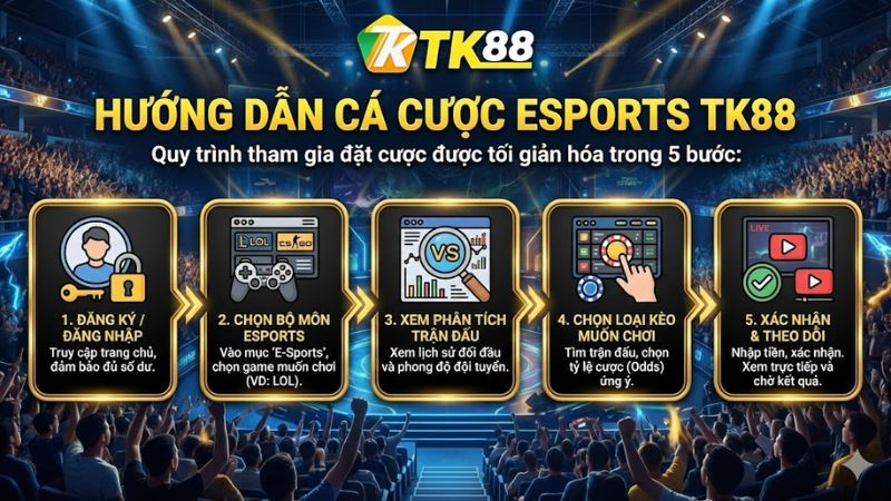 Hướng dẫn cá cược Esports TK88