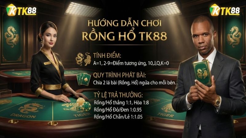 Hướng dẫn chơi Rồng Hổ Online tại TK88