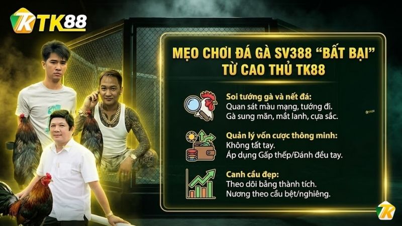 Mẹo chơi Đá Gà SV388 “Bất Bại”