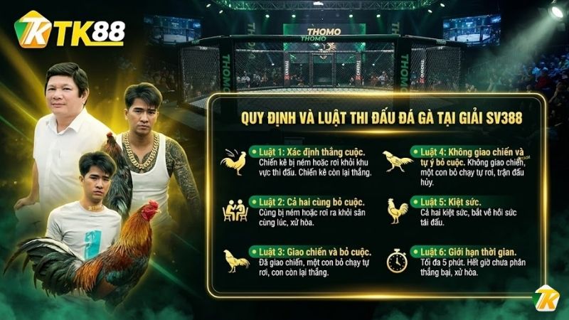 Quy định và luật thi đấu Đá Gà tại Giải SV388