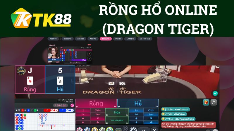 Rồng hổ online (Dragon Tiger) tại Casino TK88
