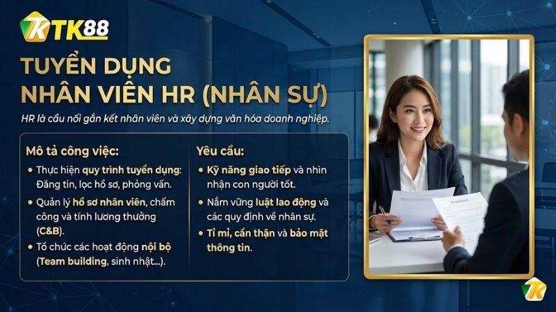 Tuyển Dụng Nhân Viên HR (Nhân Sự)